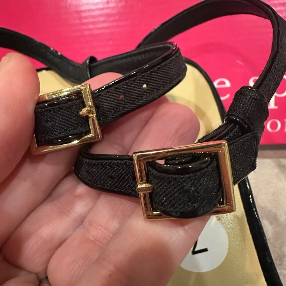 kate spade black canvas